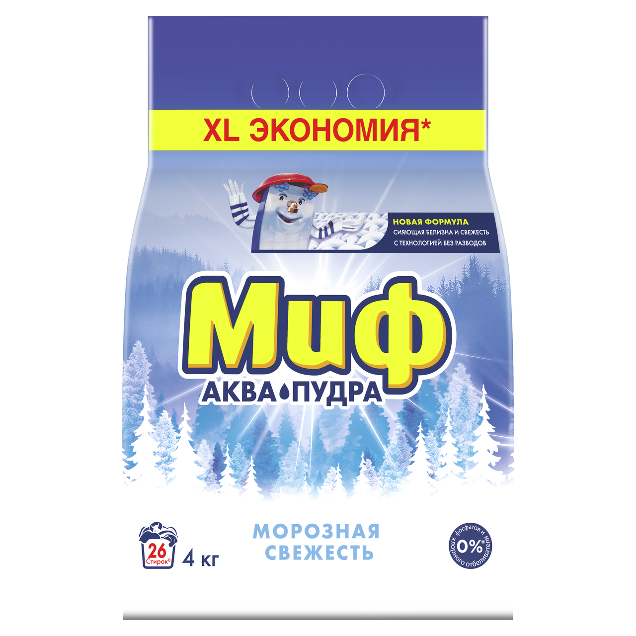 Изображение товара Стиральный порошок Миф Морозная свежесть автомат 3в1, 4кг