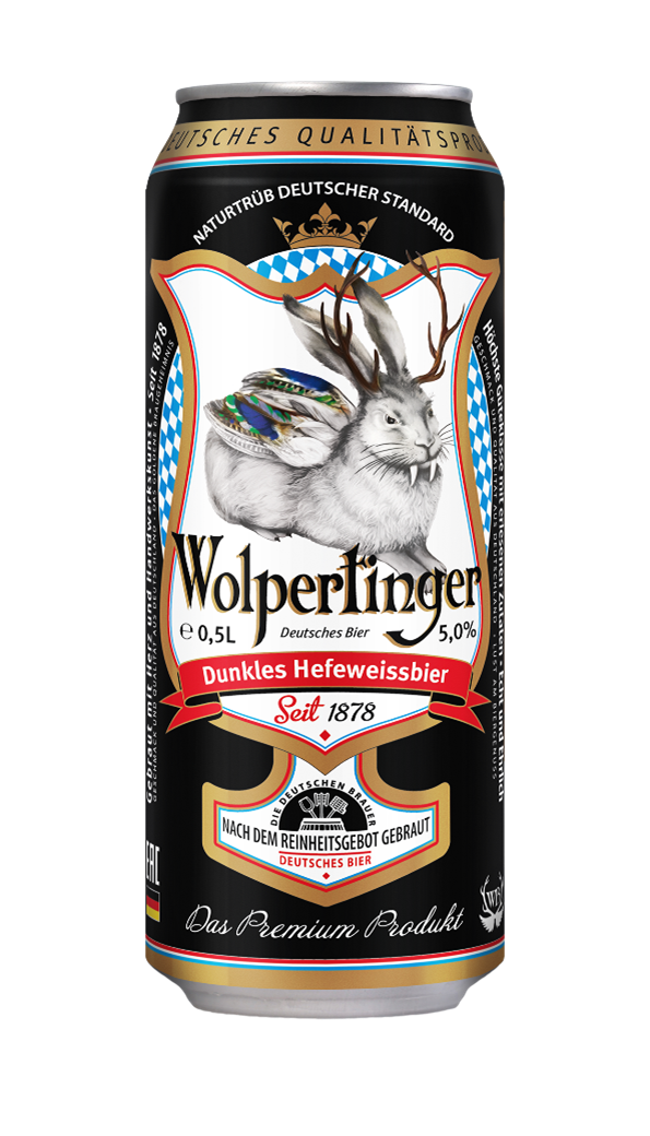Изображение товара Пиво Wolpertinger Dunkles 0.5л нефильтрованное немецкое темное пшеничное