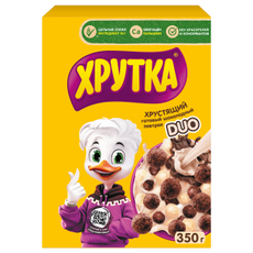 Готовый завтрак Хрутка Duo Шарики шоколадные обогащенные кальцием, 350г