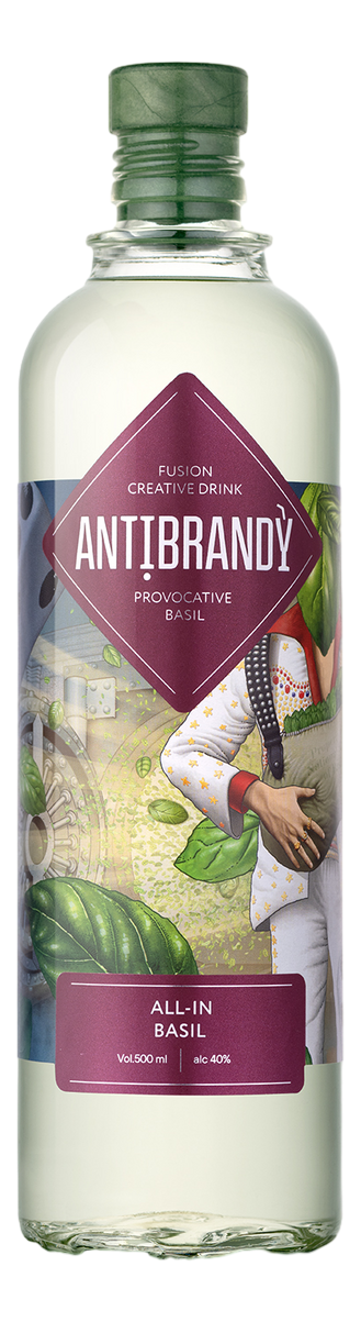 Изображение товара Antibrandy All-in Basil 0.5л - Спиртной напиток с пряностями
