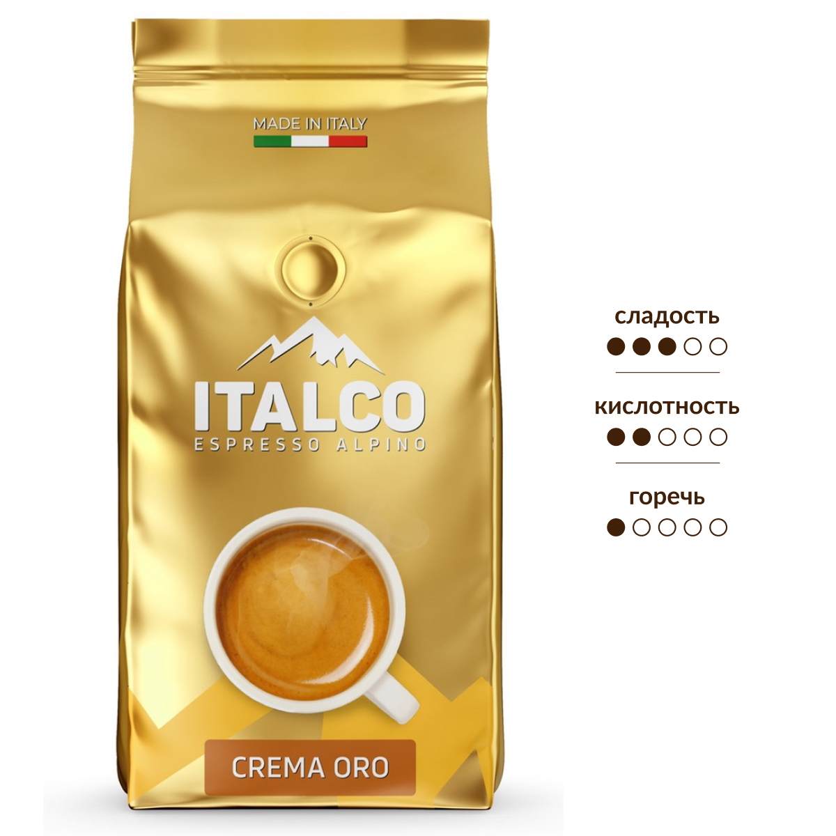 Изображение товара Кофе Italco Espresso Alpino Crema Oro зерновой, 1кг