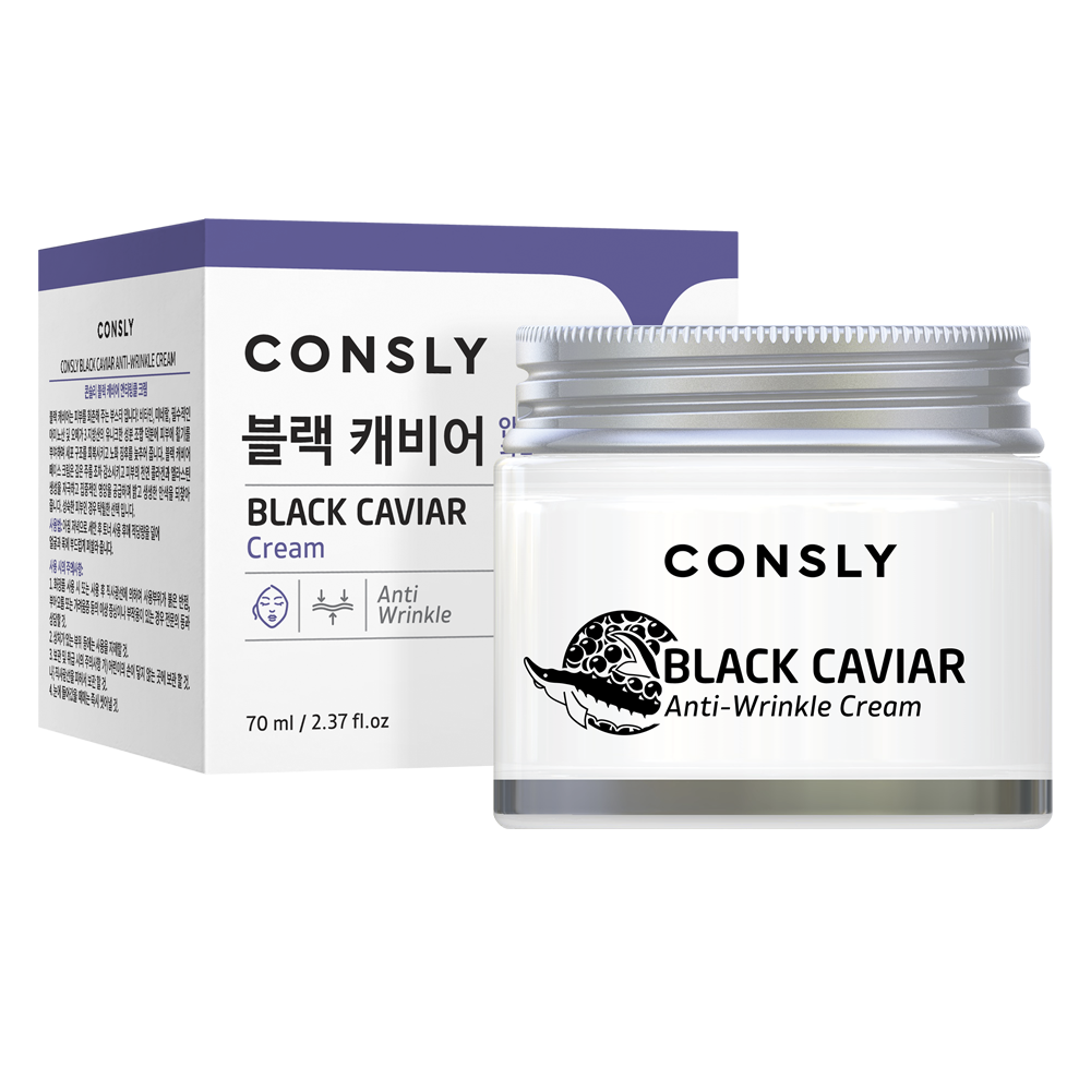 Изображение товара Крем для лица Consly Black Caviar Anti-Wrinkle с экстрактом черной икры, 70мл