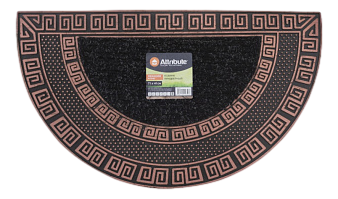 Коврик придверный Attribute Mat Meander Round ПВХ, 71 x 41см