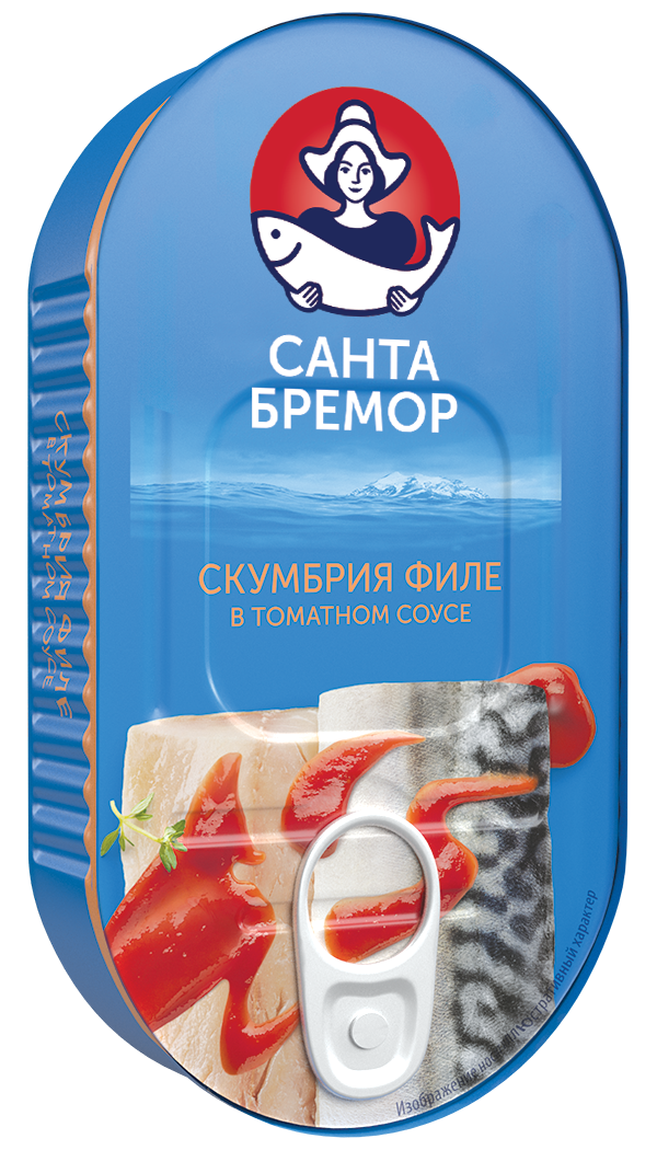 Скумбрия Санта Бремор филе в томатном соусе, 175г