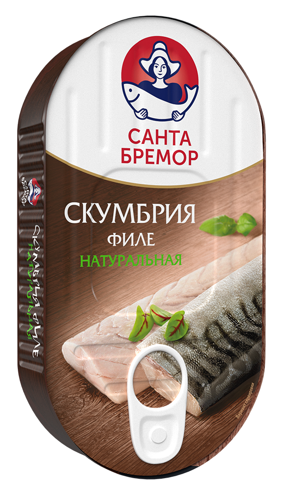 Скумбрия Санта Бремор филе с добавлением масла, 175г