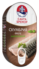 Скумбрия Санта Бремор филе с добавлением масла, 175г