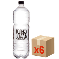 Вода Только вода питьевая газированная, 1.5л x 6 шт