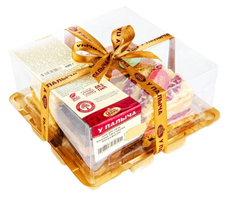 Набор мини-тортов У Палыча Малиновый, Прага, Наполеон, Медовая фантазия, 400г