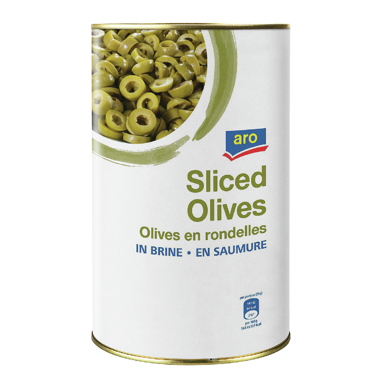aro Оливки резаные, 4.25л
