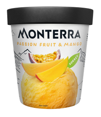 Десерт взбитый замороженный сорбет Monterra Манго и маракуйя, 300г