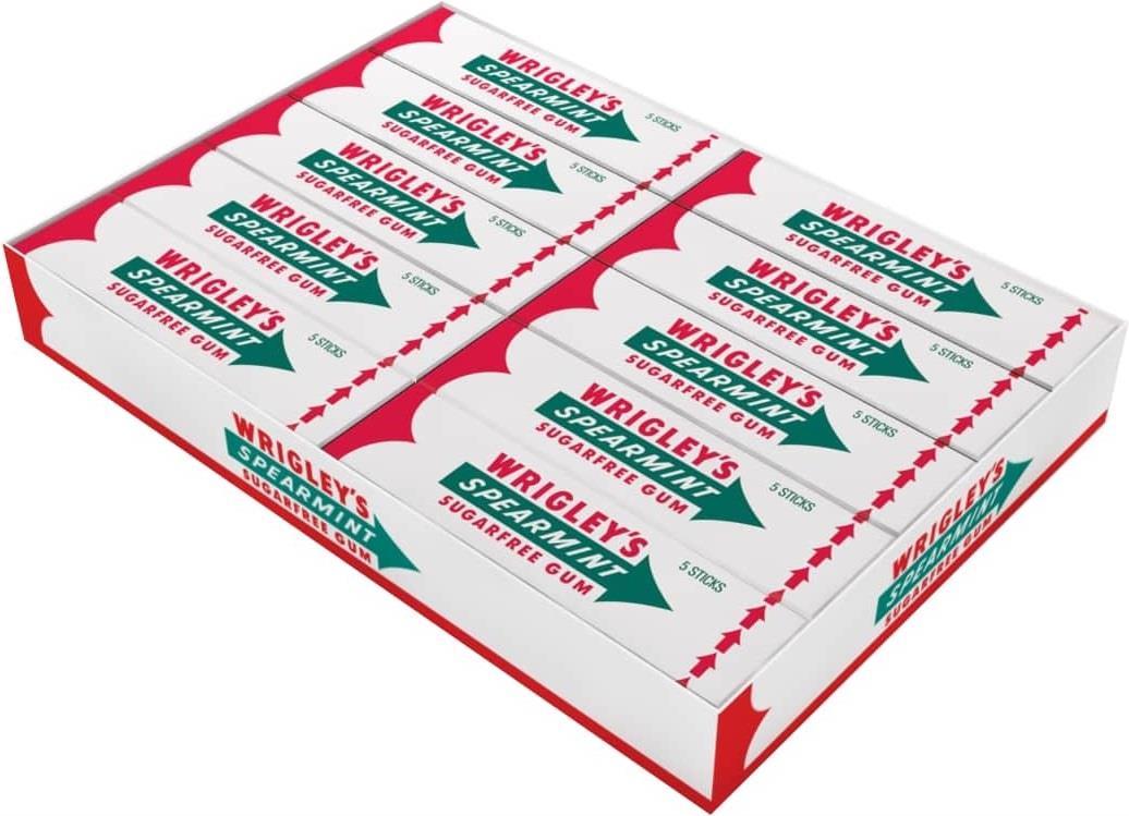 Жевательная резинка без сахара WRIGLEY`S Spearmint сладкая мята, 20х13г