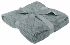 Tarrington House Плед вязаный серый 130 x 170см, 750г