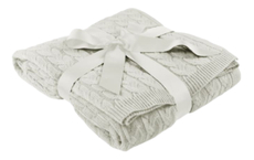 Tarrington House Плед вязаный светло-серый 130 x 170см, 750г