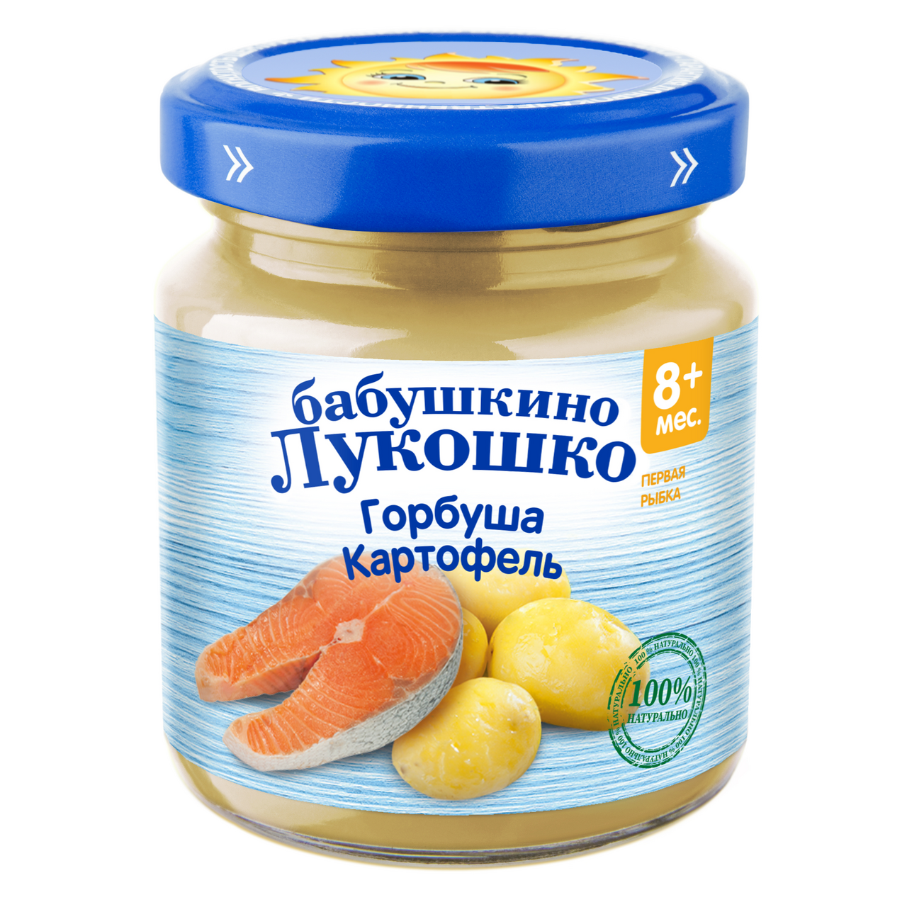 Изображение товара Пюре рыбно-растительное детское Бабушкино Лукошко Горбуша и картофель с 8 месяцев, 100г