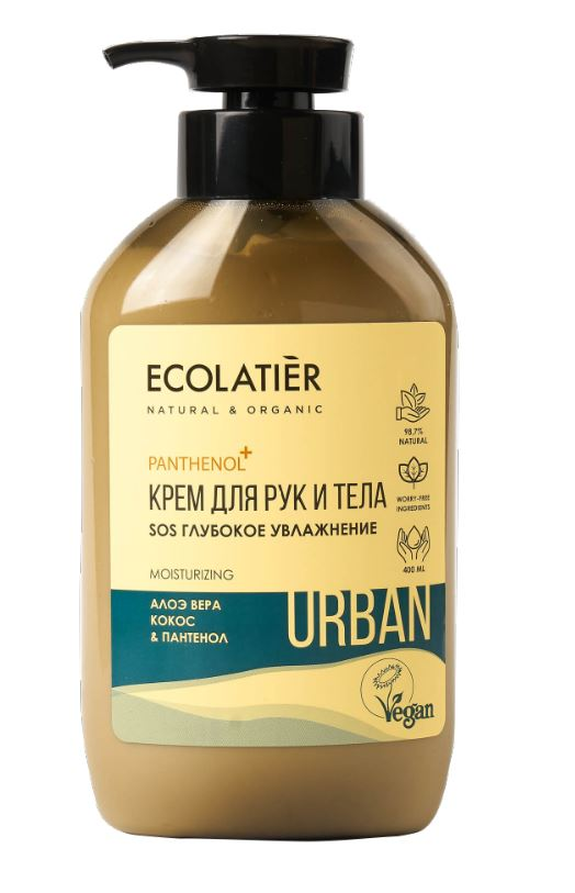 Изображение товара Крем для рук и тела Ecolatier алоэ-кокос-пантенол 400 мл