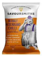 Чипсы Savoursmiths Просекко и перец чили серрано, 150г