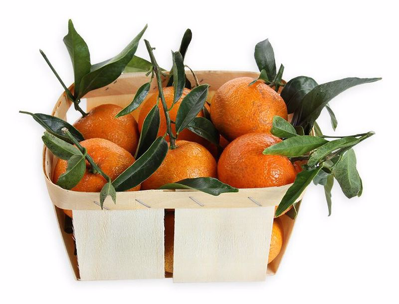 Изображение товара Свежие мандарины беби вес 600 г, оранжевый цвет, в корзинке