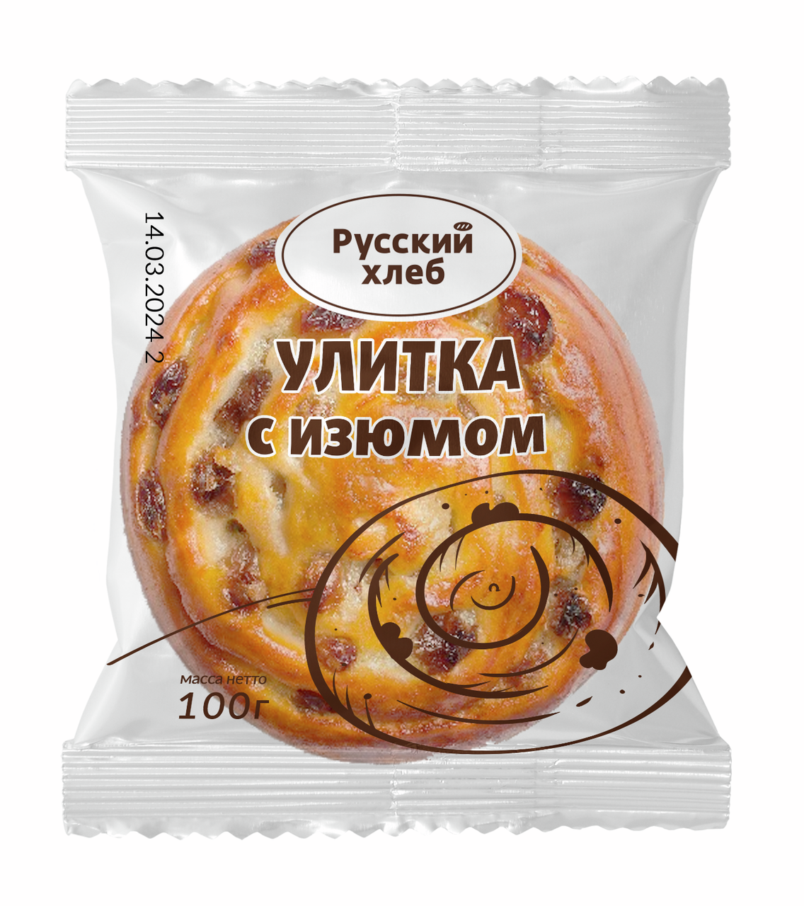 Улитка Русский хлеб с изюмом, 100г купить с доставкой на дом, цены в ...