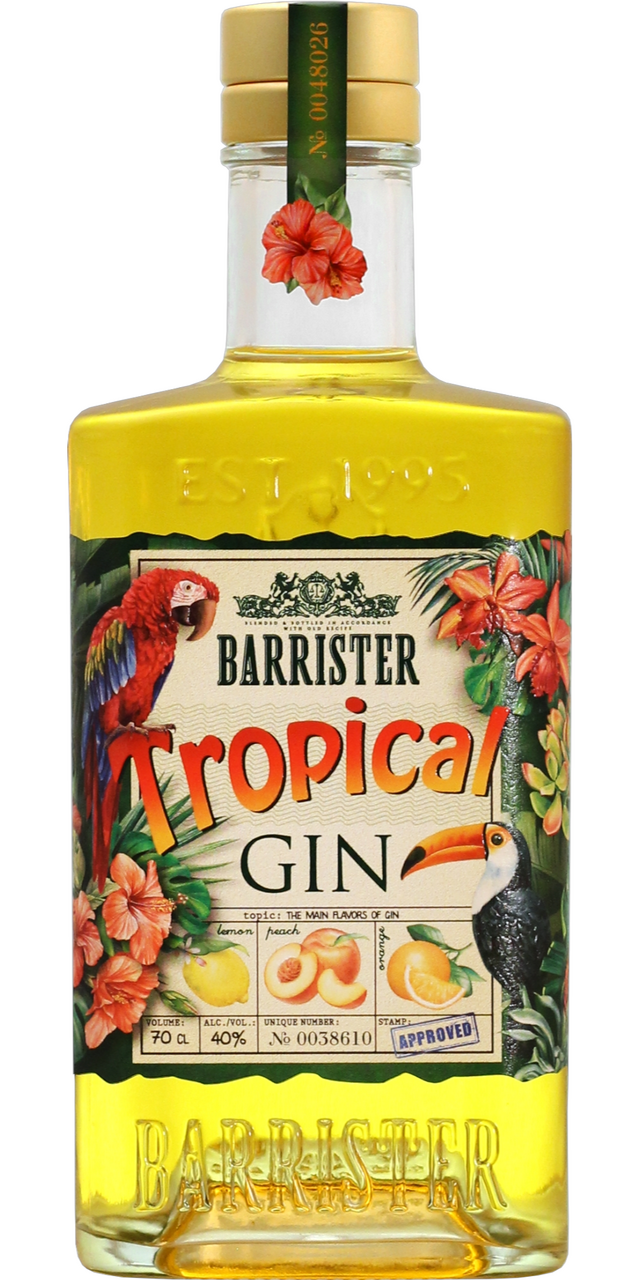 Изображение товара Джин Barrister Tropical 0.7л с тропическими фруктами и цитрусовыми