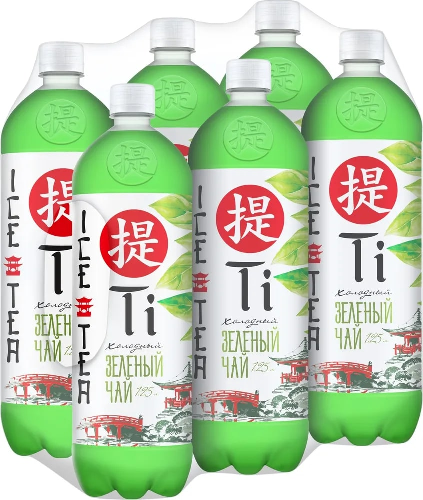 Холодный чай Ti зеленый, 1.25л x 6 шт