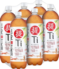 Холодный чай Ti черный со вкусом лимона, 1.25л x 6 шт