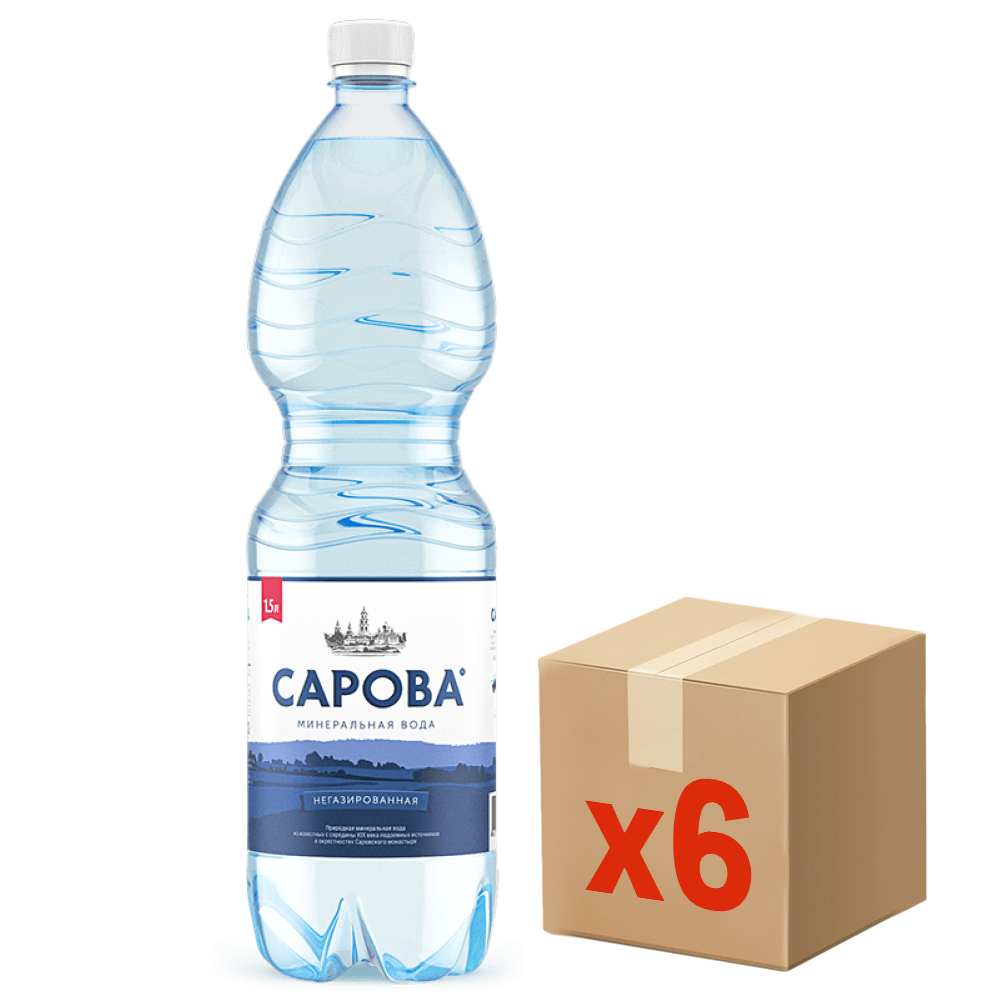 Вода Сарова питьевая негазированная, 1.5л x 6 шт