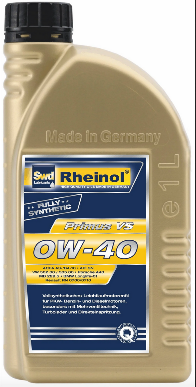 Масло моторное SWD Rheinol Primus VS 0W-40 синтетическое, 1л купить с ...