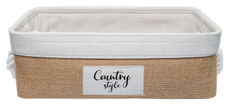 Корзина для хранения Handy Home прямоугольная с ручкой бежевая, 37 x 27 x 13см
