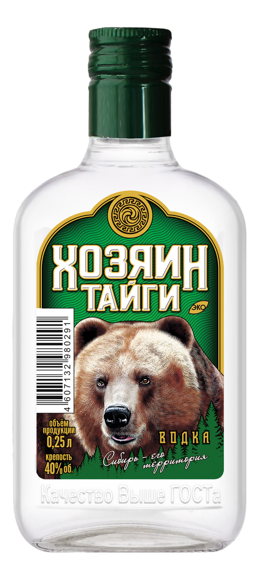 Водка Хозяин Тайги 0.25л