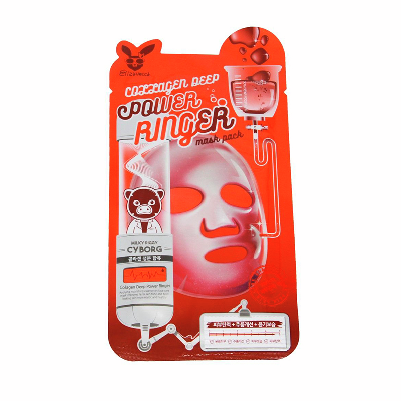 Маска для лица тканевая Elizavecca Collagen Deep Power Ringer, 23мл