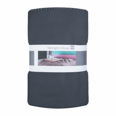 Tarrington House Плед флисовый темно-серый, 130 х 170см