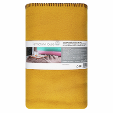 Tarrington House Плед флисовый горчичный, 130 х 170см