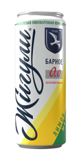 Пивной напиток Жигули Барное Лимон Мята безалкогольный, 0.33л