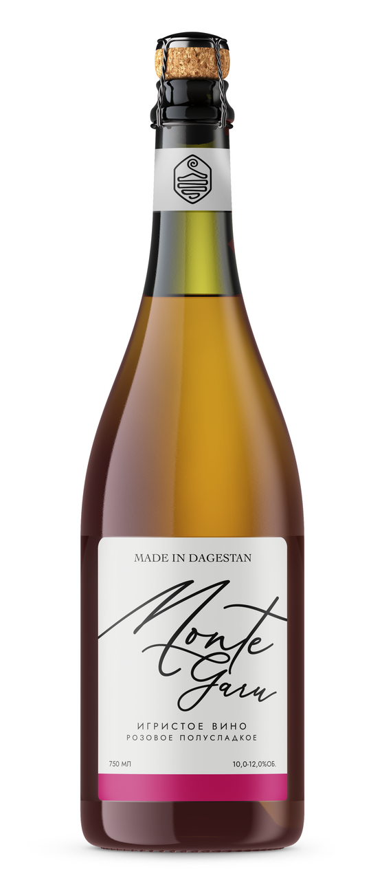 Вино игристое Monte Garu розовое полусладкое, 0.75л