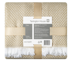 Tarrington House Плед трикотажный бежевый, 130 х 170см