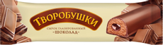 Сырок творожный глазированный Творобушки с какао и шоколадной начинкой 20%, 40г