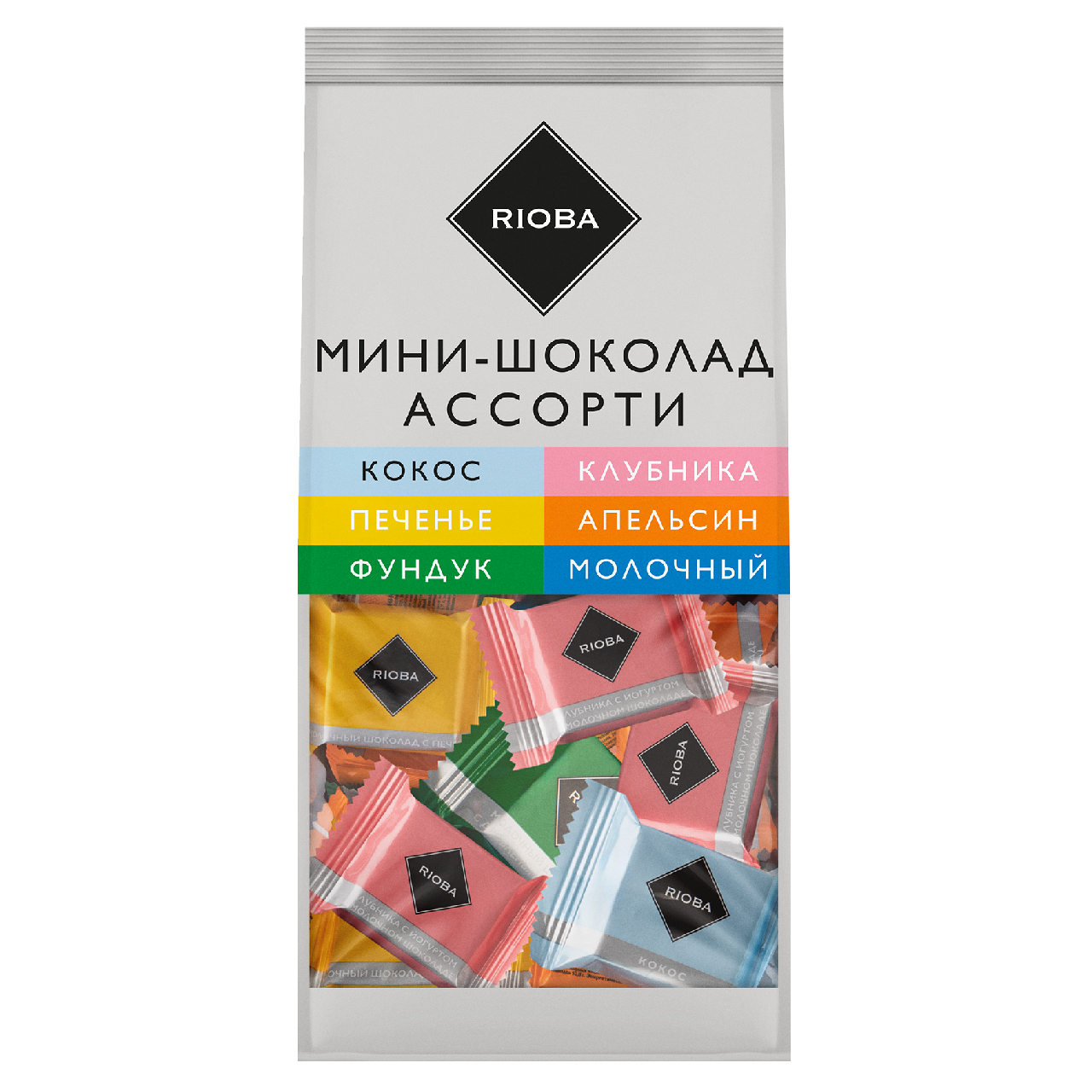 RIOBA Мини-шоколад Ассорти 6 вкусов, 800г купить с доставкой на дом, цены в  интернет-магазине