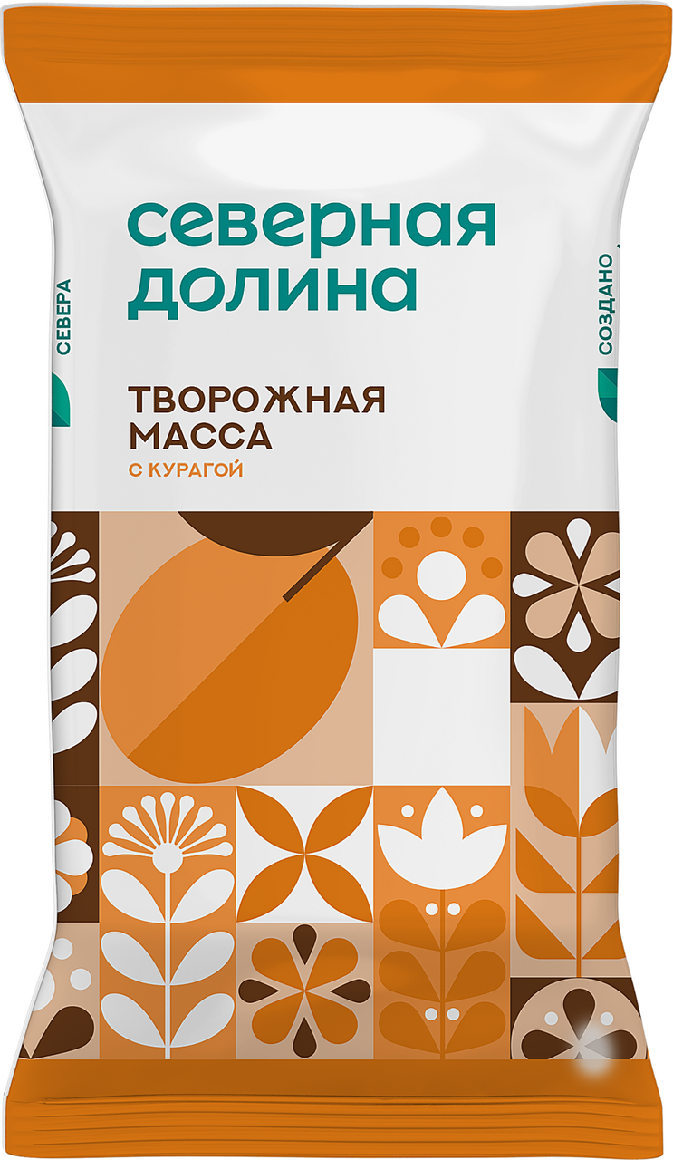 Масса творожная Северная долина с курагой 23%, 180г купить с доставкой на  дом, цены в интернет-магазине