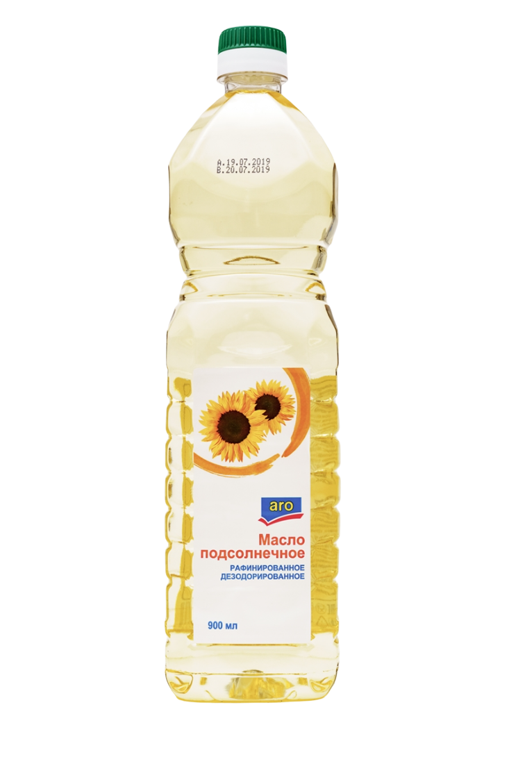 aro Масло подсолнечное рафинированное дезодорированное 1 сорт, 900мл