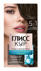 Краска для волос Глисс Кур Уход и Увлажнение 5-1 Холодный каштановый, 110г