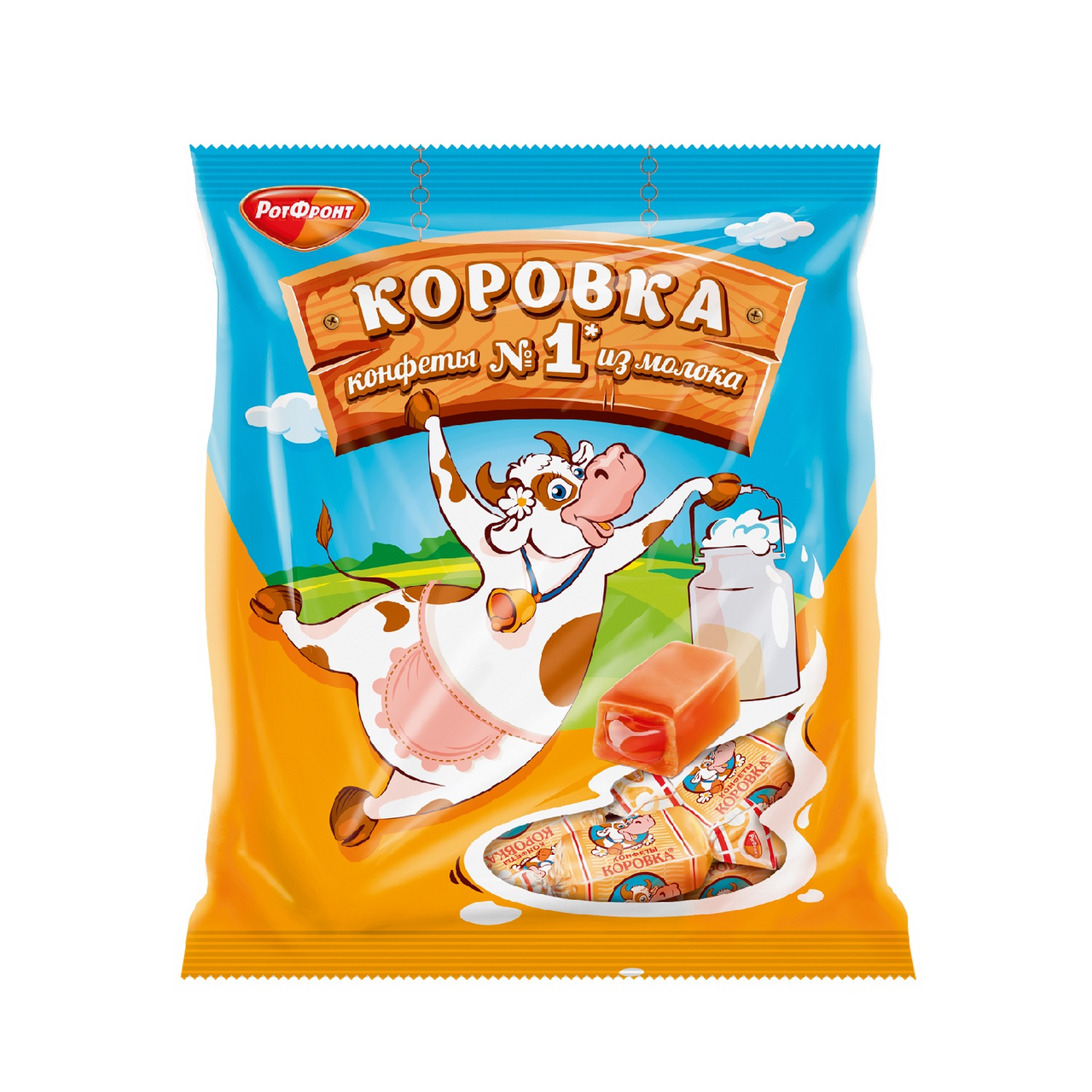 Конфеты Рот Фронт Коровка молочные, 180г купить с доставкой на дом, цены в  интернет-магазине