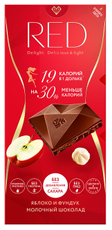 Шоколад Red Delight Red Fruits молочный с яблоком и фундуком, 85г