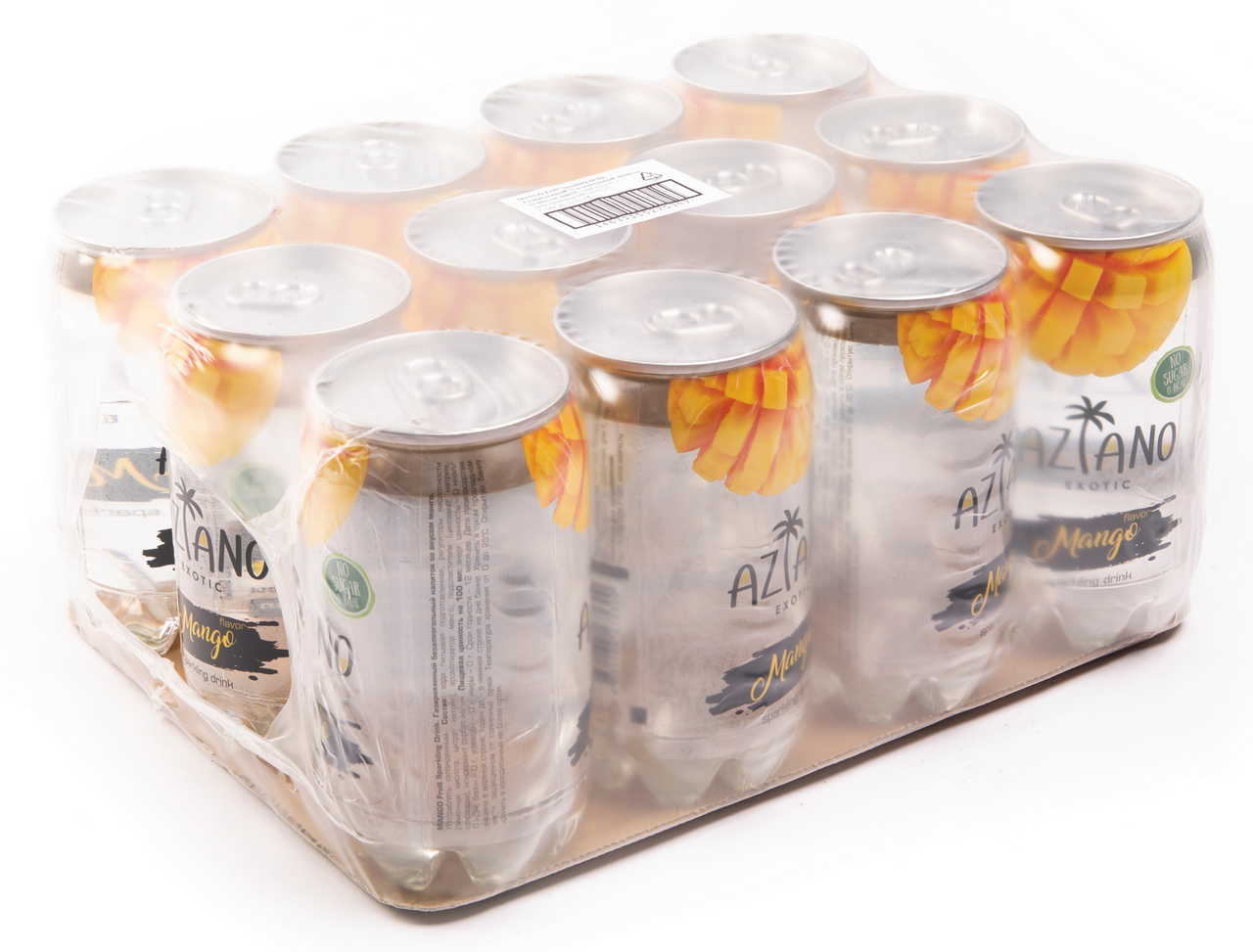 Напиток Aziano Манго газированный, 350мл x 12 шт