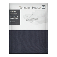 Tarrington House Простыня графит трикотаж на резинке, 180 x 200см