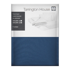 Tarrington House Простыня синий трикотаж на резинке, 180 x 200см