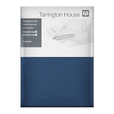 Tarrington House Пододеяльник синий трикотаж на молнии, 145 x 215см