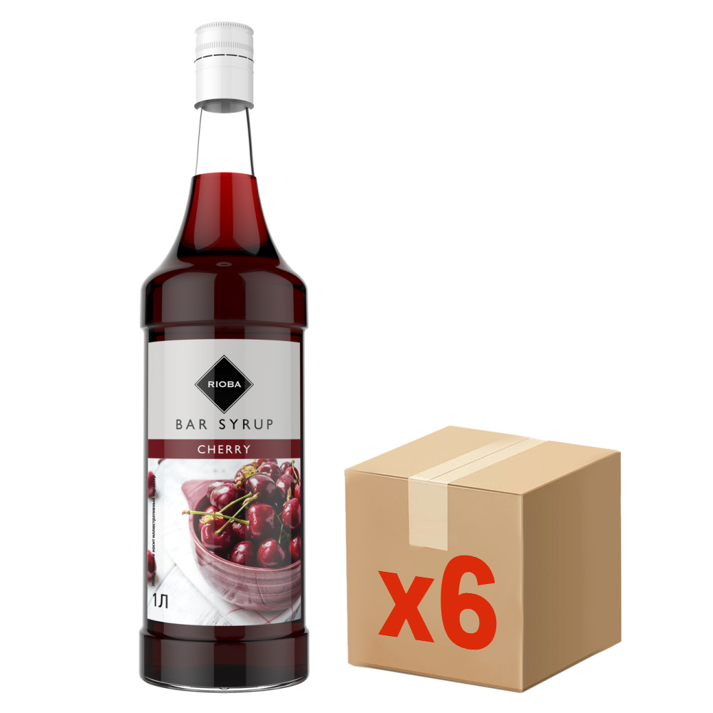 RIOBA Сироп вишня, 1л x 6 шт