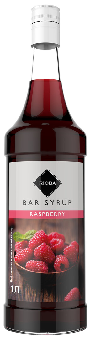 Изображение товара RIOBA Сироп малина 1л - Для Коктейлей и Десертов