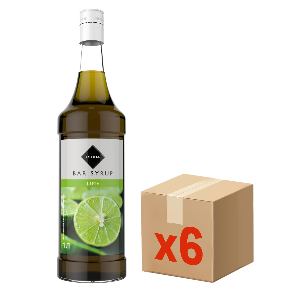RIOBA Сироп лайм, 1л x 6 шт