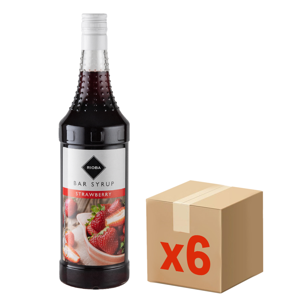 RIOBA Сироп клубника, 1л x 6 шт